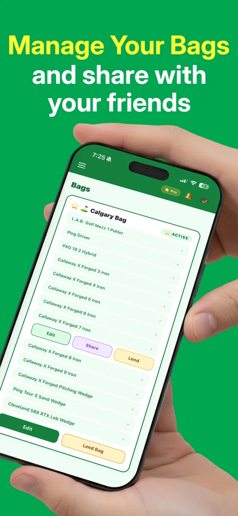 Manage your bags, share with friends